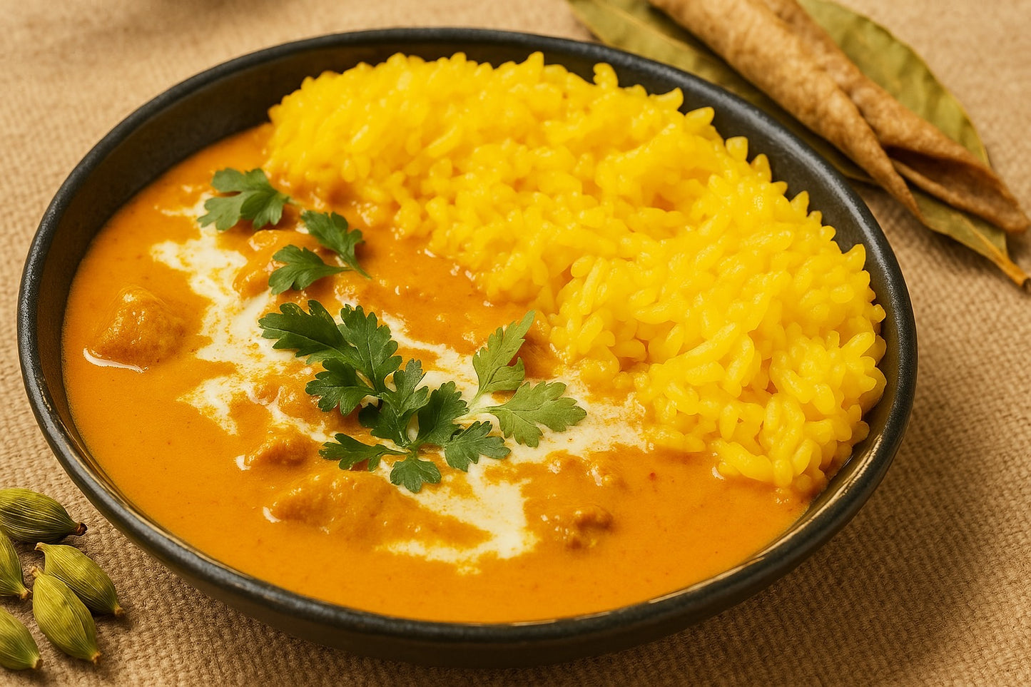 雲仙しまばら鶏のバターチキンカレー 　ライスセット